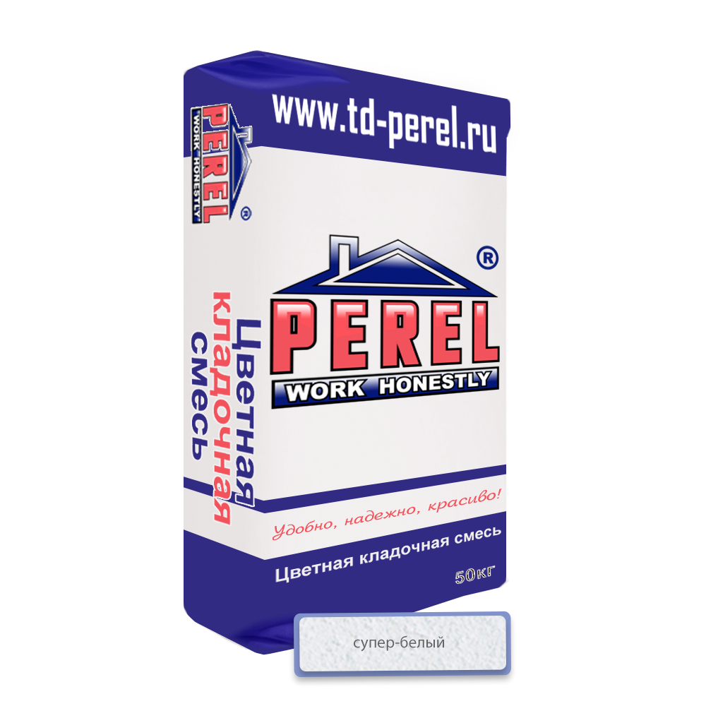 Цветной кладочный раствор Perel VL 0201 супер-белый