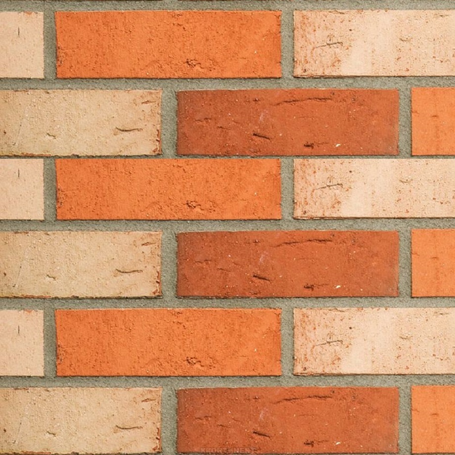 Клинкерный кирпич Grafschafter Barock sandfarben-bunt, завод "ABC", Германия
