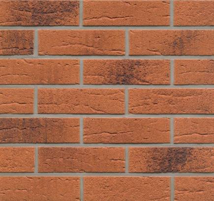 Клинкерная фасадная плитка Feldhaus Klinker 228 terracotta rustico carbo