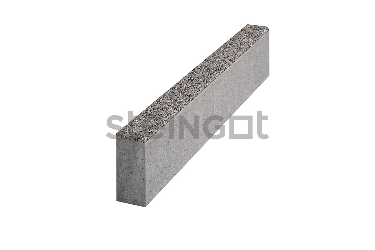 Бордюр садовый 1000*200*80 Пепельный гранит (Fumo Bello), Steingot