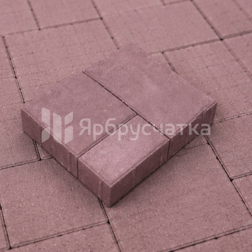 Тротуарная плитка Сити ФСМ.6 красная, Ярбрусчатка