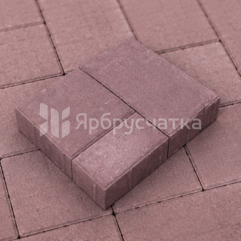 Тротуарная плитка Новый город ФСМ.6 красная, Ярбрусчатка