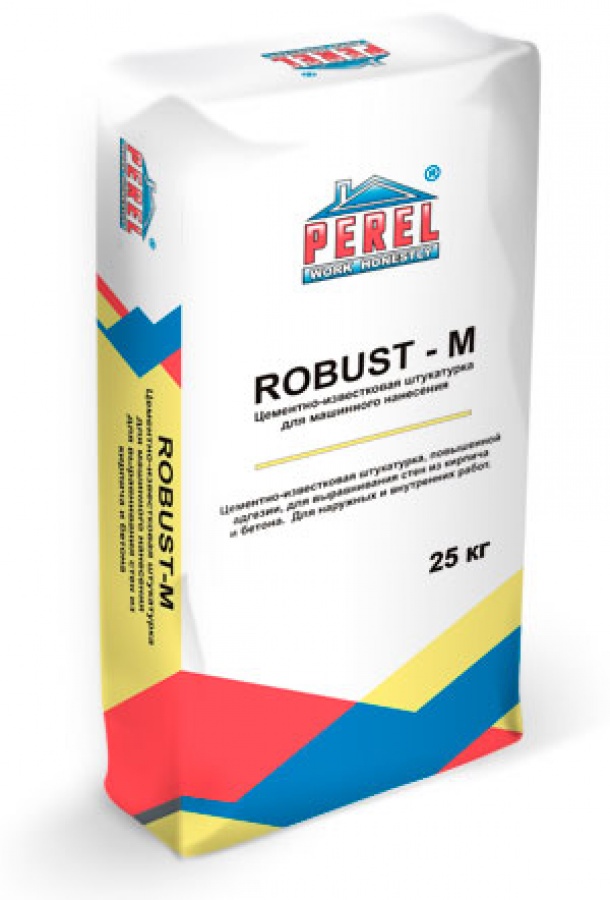 Цементно-известковая штукатурка Robust-M 0514, Perel
