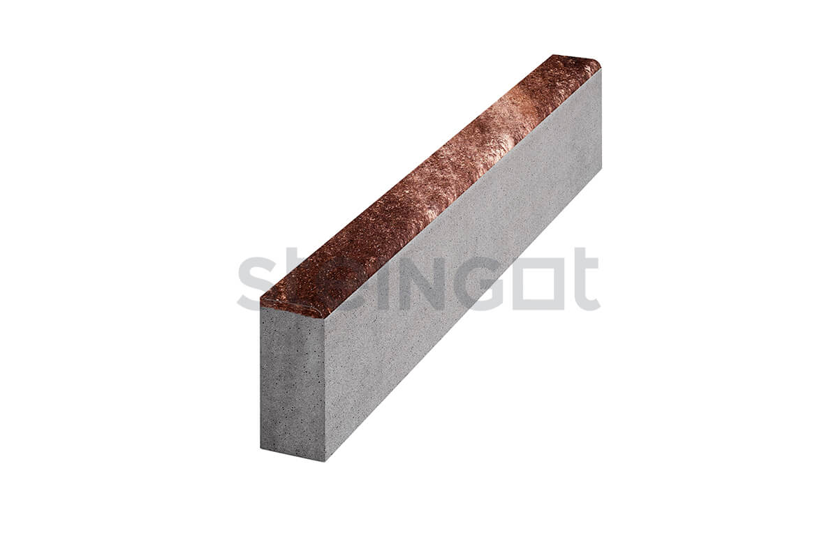 Бордюр Садовый 1000х200х80 Бурый камень (Stein Brown), Steingot