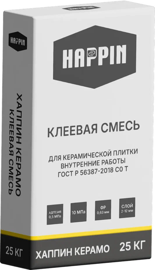 Клеевая смесь Хаппин Керамо, 25 кг