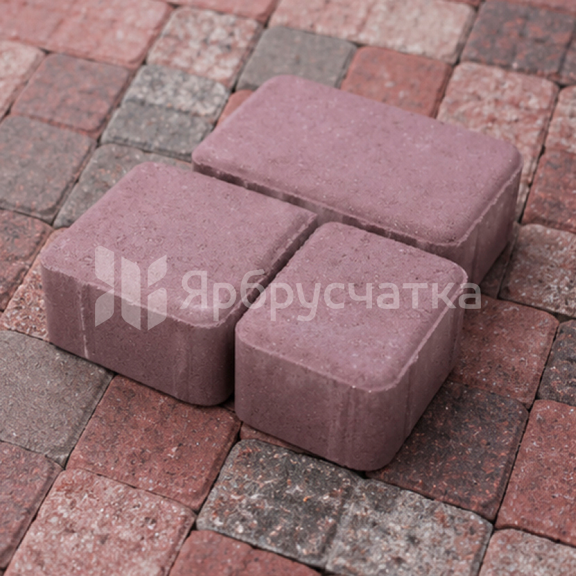 Тротуарная плитка Старый город ФСМ.6 красная, Ярбрусчатка