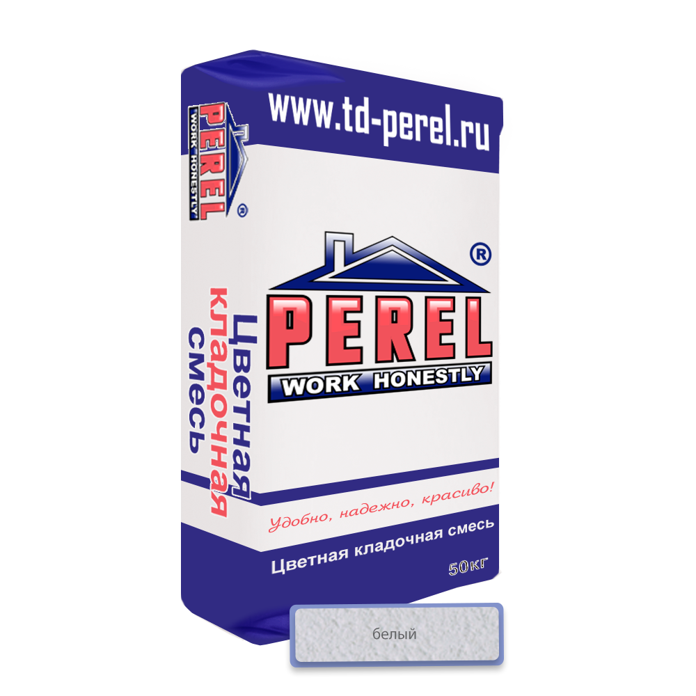 Цветной кладочный раствор Perel SL 0005 белый