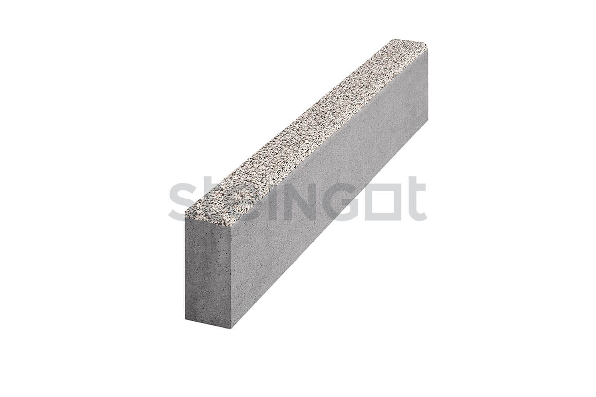 Бордюр садовый 1000*200*80 Белый гранит (Bianco Nero), Steingot